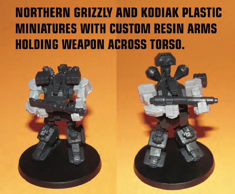 Northern plastic Grizzly and Kodiak miniatures with resin arms.