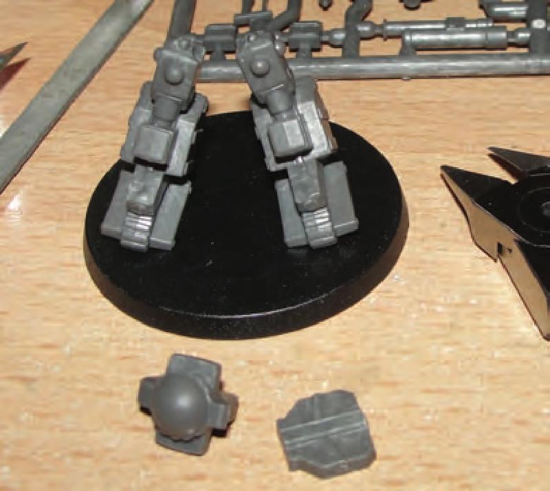 Clip & clean legs, hips, & butt plate parts and dry fit pose.