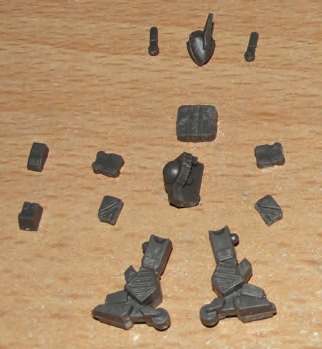 Clipped & cleaned Warrior Chieftain upgrade parts.