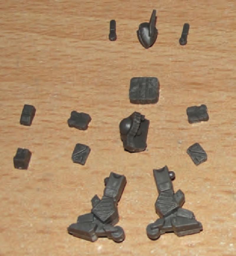 Clipped & cleaned Warrior Chieftain upgrade parts.