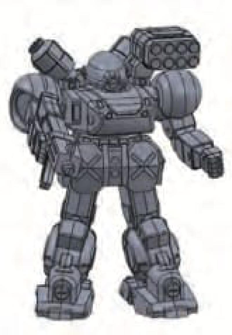 Jager standing pose legs and straight right arm.