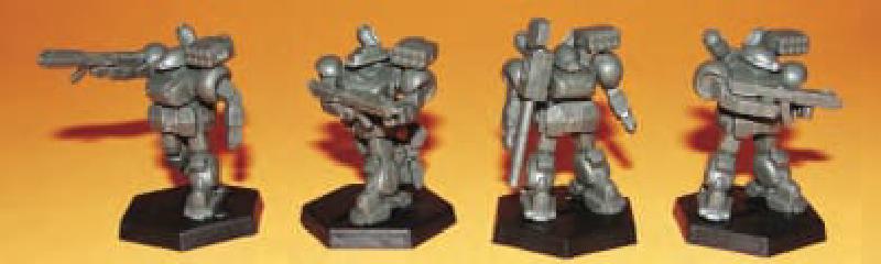 Assembled plastic Jager models (Stock, Command, Striking, and Stock). Forming a Combat Group with GP Squad Primary Unit.